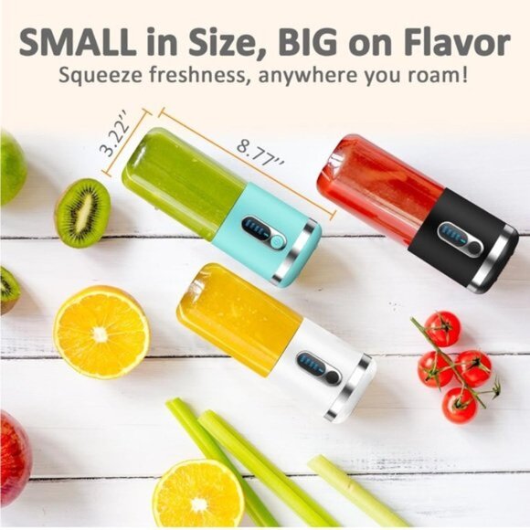 Portable Blender Personal Blender for Shakes and Smoothies Blue USB Charging - Picture 7 of 10